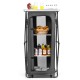 Folding camping storage cabinet with 3 shelves and waterproof oxford cloth, ideal for outdoor activities and easy.